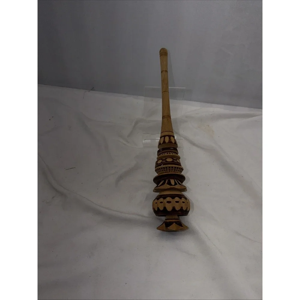 Vintage Molinolli Mexican Hand‎ Whisk Carved  Wood Hot Chocolate Frother